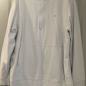 Criquet Light blue Mens half Zip Up  golf  pullover summer Sweater 2XL XXL